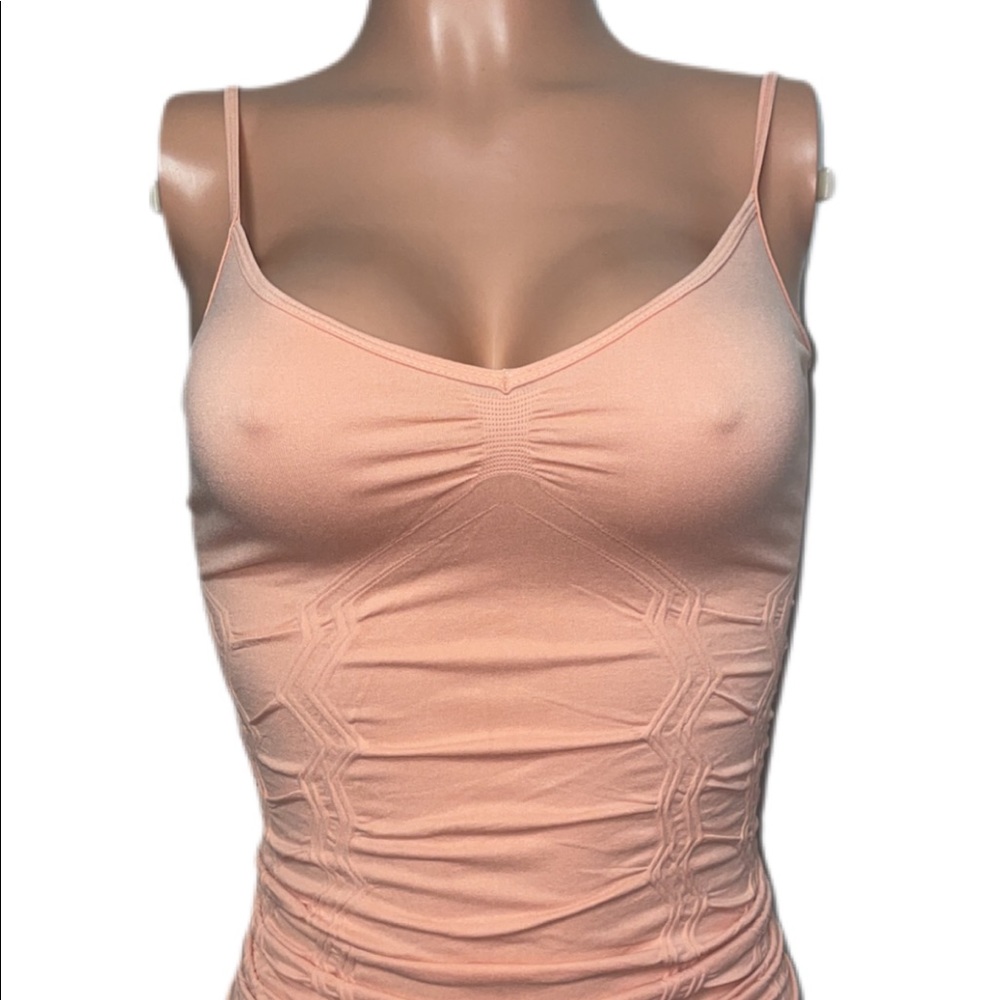 Sexy Pink Girlie Seamless Tank cleavage top Sweetheart basic casual Tank NWTS